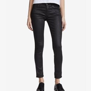 AG Legging Ankle SUPER SKINNY Coated Black Denim